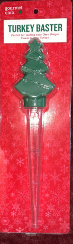 Gourmet Club Turkey Baster Kitchen Utensil, Green Christmas Tree Bulb, New - $11.76