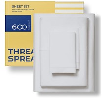 600 Tc Queen Size Bed Sheet Set - 100% Cotton Sheets - Silky &amp; Soft Like Egyptia - £69.49 GBP