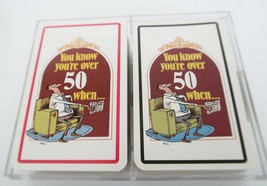 Fun vintage over the hill joke playing card double deck set made in Belgium - £11.96 GBP