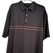 Dunning Golf Polo Mens XXL Gray Striped Short Sleeve Casual Golf Shirt Golfer - £12.49 GBP