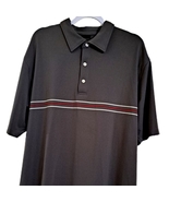 Dunning Golf Polo Mens XXL Gray Striped Short Sleeve Casual Golf Shirt G... - £11.87 GBP