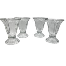 4 VTG Libbey Ice Cream Sundae Parfait Soda Fountain Glasses Clear 6.5 oz - $25.69
