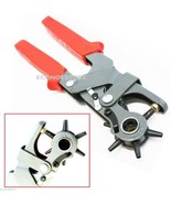 Heavy Duty 6 Sized 9-1/2&quot; Leather Hole Punch Hand Pliers Belt Holes Punches - $21.71 CAD