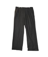 Vintage Brooks Brothers Black Golden Fleece Wool Pants 33X27 Cuffed Made... - $28.22