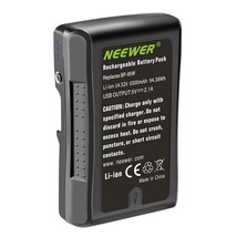 Neewer V Mount/V Lock Battery - 95Wh 14.8V 6600mAh Rechargeable Li-ion Battery f - £116.10 GBP
