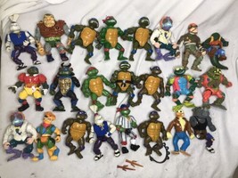 Vintage Lot Of 23 Teenage Mutant Ninja Turtles Action Figures 80s &amp; 90s - £142.11 GBP