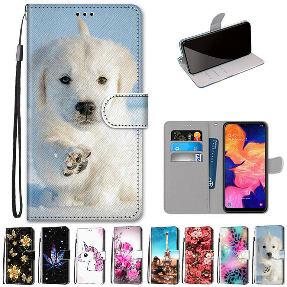 For Samsung Galaxy A10 A20S 20E A5 Case Pattern Wallet Leather Shockproof Cover