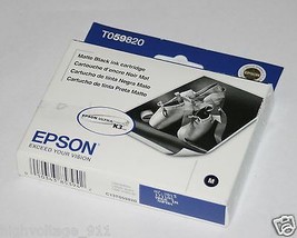 Epson OEM Genuine Ink Cartridge MATTE BLACK T059820 (C13T059820) Dated 07/2013 - £3.07 GBP