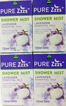 4 Vicks PURE Zzzs Shower Mist Shower Tablets Lavender Aromatherapy 12 Tablets - £18.63 GBP