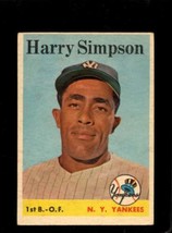 1958 Topps #299 Harry Simpson Vg Yankees *NY9219 - £3.47 GBP