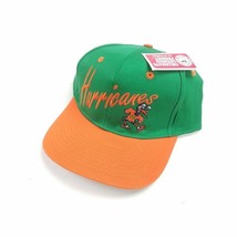 Miami Hurricanes Adjustable Snapback Hat Cap Deadstock Vintage 90s - £27.17 GBP