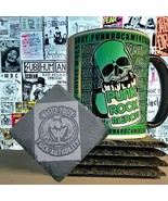 Wasted Youth F*** AUTHORITY Laser Engraved  Slate Coaster 4&quot;x4&quot; Punk Rock - $12.00