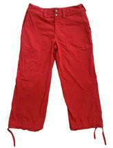 Patagonia Cherry Red Nylon Capri Crop Pants Women’s 10 Rare Color 29” Waist - £60.60 GBP