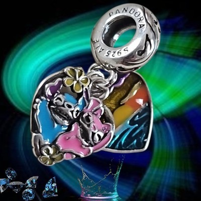 Pandora Heart Stitch & Angel Pendant Disney Parks 791092C01 US SELLER  Item image 9