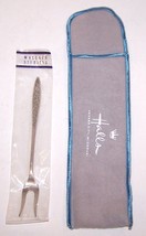 WALLACE STERLING SILVER SPANISH LACE 2-TINE PICKLE/OLIVE FORK HALLS KANS... - $37.45