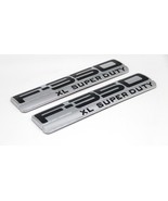 2005 - 2010 FORD F350 XL FRONT FENDER TAILGATE EMBLEMS 2X CHROME Set 9&quot; ... - $48.49