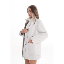 Vinci The Liora White Leather Women Jacket image 5