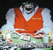 DEAD MANS POKER WALL BANNER SUPER HIGH COLOR WB12 skull skeleton gamblin... - $6.64