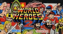 Original Vintage World Heroes 2 Arcade Marquee SNK NEO-GEO - £45.66 GBP