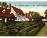 The Garden at Washington&#39;s Mansion Mount Vernon Virginia VA DB Postcard S6 - £1.51 GBP