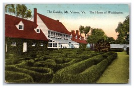 The Garden at Washington&#39;s Mansion Mount Vernon Virginia VA DB Postcard S6 - £1.51 GBP