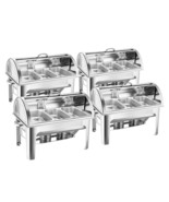 SOGA 4X 3L Triple Tray Stainless Steel Roll Top Chafing Dish Food Warmer - $985.90