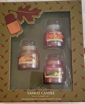 Yankee Candle(3-3.7 oz Jar Set)Autumn Leaves,Pumpkin Buttercream,MacIntosh Apple - £38.09 GBP