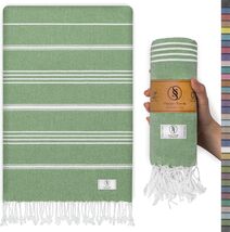Lightweight &amp; Compact Oversized 39" x 71" Turkish Towel - Quick Dry &amp; Sa... - $30.64