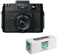 A 120-Film Bundle For The Holga 120N Medium Format Camera In Black. - $57.99