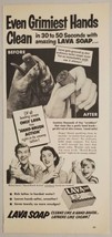 1952 Print Ad Lava Bar Soap Dirty Hands Before, Clean Hands After Using - £9.30 GBP