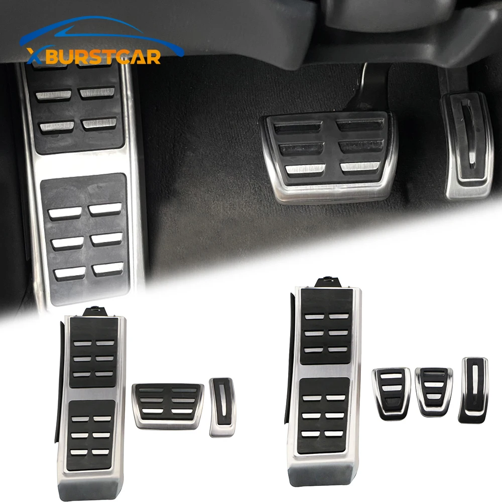 Car Pedals AT MT Fuel Brake Footrest Pedal Cover for Audi A4 B8 S4 RS4 Q... - $25.10+