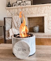 The Original Marble Portable Fireplace, Indoor Outdoor, Mini Fire Pit Clean - £61.57 GBP