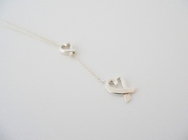Tiffany &amp; Co Silver Picasso Loving Heart Lariat Necklace Pendant Charm Gift  - £239.50 GBP