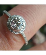 GIA Certified! $3920 Estate 18K White Gold 1.00carats Diamond  Ring - $4,047.88 CAD