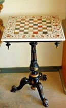 15" Custom White Marble Chess Set Vintage Inlay Floral Arts Chess Board ... - $849.49