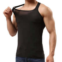 Ultra-Soft High-Elasticity Men&#39;s Fashion Tank Top Male Shirt - £11.91 GBP