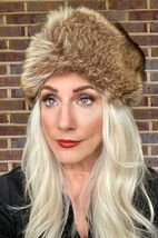 Womens Stunning RACCOON FUR Big   WINTER HAT 1960 Large 23&quot; Head Size - $176.27