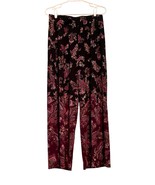 Jessica London Wide Leg Pants Stretch Knit Size 14 16 Floral Paisley Dre... - €12,78 EUR
