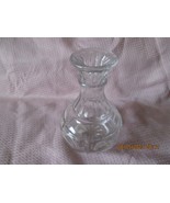 Vintage Thumbprint Pattern Clear Glass Bud Vase 5.5&quot; used - $12.20 CAD
