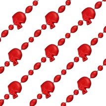 Football Helmet Bead Necklaces Non Metallic Red Pack of 12 - £23.73 GBP