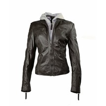 Mauritius Women&#39;s Hooded Leather Jacket - £218.15 GBP