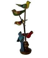 Vintage Pennsylvania Dutch Folk Art – Hand Carved &amp; Painted 5 Bird Tree ... - $24,757.16 MXN
