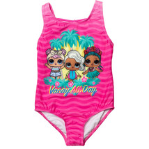 LOL Surprise Dolls Vacay All Day One Piece Youth Swimsuit Pink - £16.81 GBP