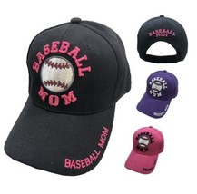 &quot;Baseball Mom&quot; Embroidered Ball Cap Womens Hat Many Colors New! - $9.99