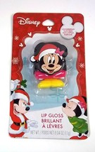 Disney Minnie Mouse Santa Hat Gingerbread flavored Lip Gloss compact NEW - $2.95