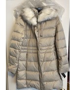 NEW TAHARI Women’s Faux Fur Blake Puffer Jacket Pale Oak Size Medium NWT - $150.00