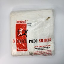 Vintage Towncraft Penneys 60s - 70s 3 Men&#39;s Polo Shirts Crewneck Combed Cotton - £99.55 GBP
