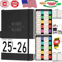 Elegant 2025-2026 Academic Planner - Saffiano Leather, Thick Paper &amp; Notes - $350.61 MXN