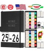 Elegant 2025-2026 Academic Planner - Saffiano Leather, Thick Paper &amp; Notes - $26.56 CAD