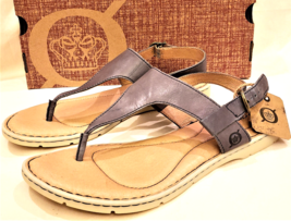 BORN Thong Flat Sandals Size-10M Light Blue(Heaven) Leather - £39.14 GBP